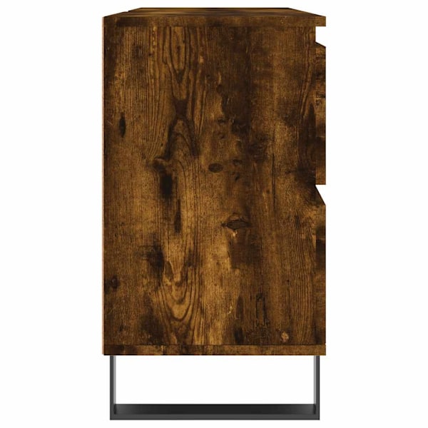 vidaXL Badrumsskåp rökfärgad ek 80x33x60 cm konstruerat trä Brun