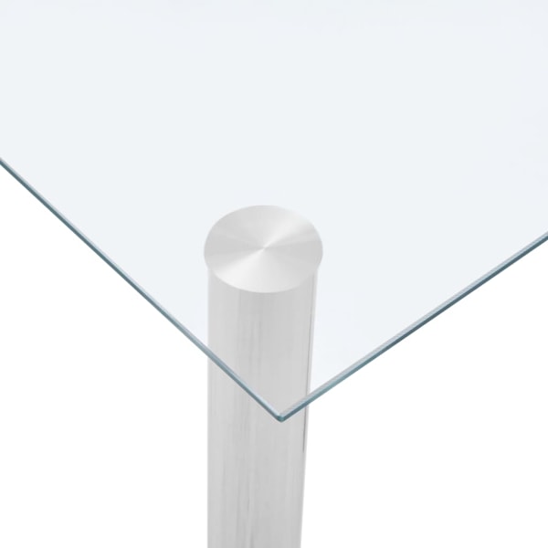 vidaXL Matbord transparent 120x60x75 cm härdat glas Transparent