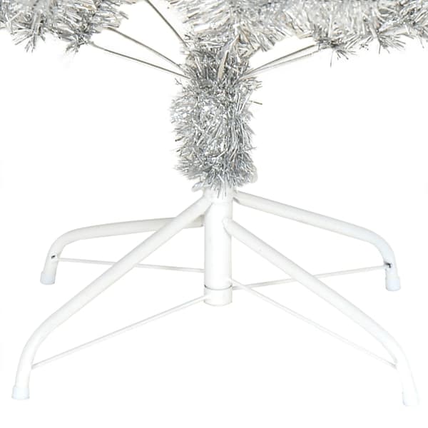 vidaXL Plastgran med fot silver 210 cm PET Silver