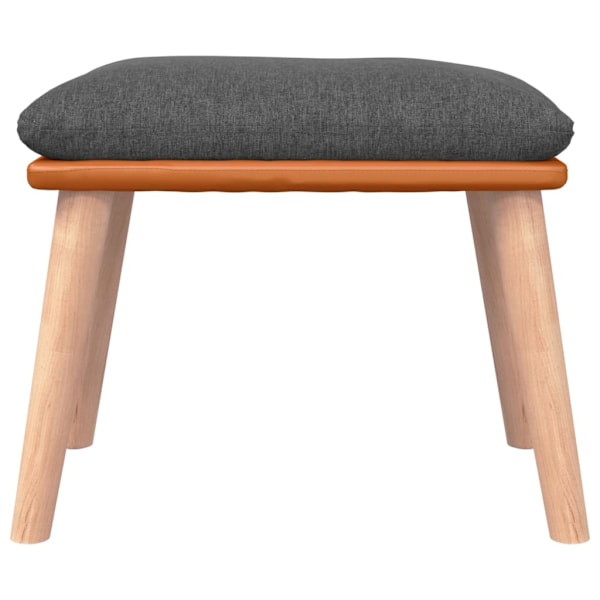 vidaXL Fotpall mörkgrå 45x29,5x35 cm tyg och konstläder Grå