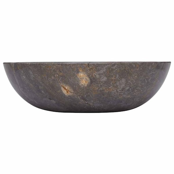 vidaXL Handfat grå Ø40x12 cm marmor grå