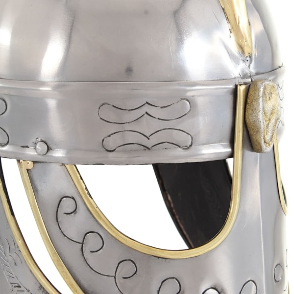 vidaXL Beowulf-hjälm för LARP silver stål