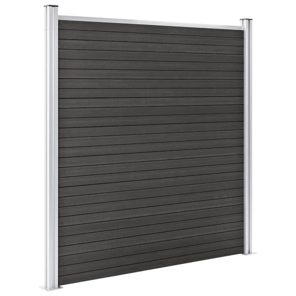 vidaXL Staketpanel WPC 180x186 cm grå grå