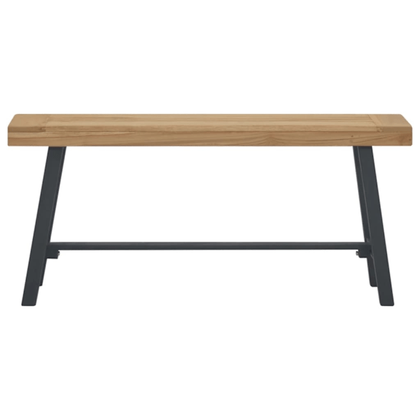 vidaXL Bänk 110 cm massiv teak Brun