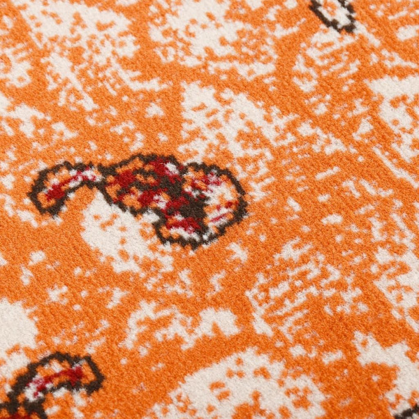 vidaXL Gångmatta terrakotta BCF 80x500 cm Orange