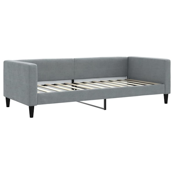 vidaXL Dagbädd utdragbar med lådor ljusgrå 90x200 cm tyg Grå