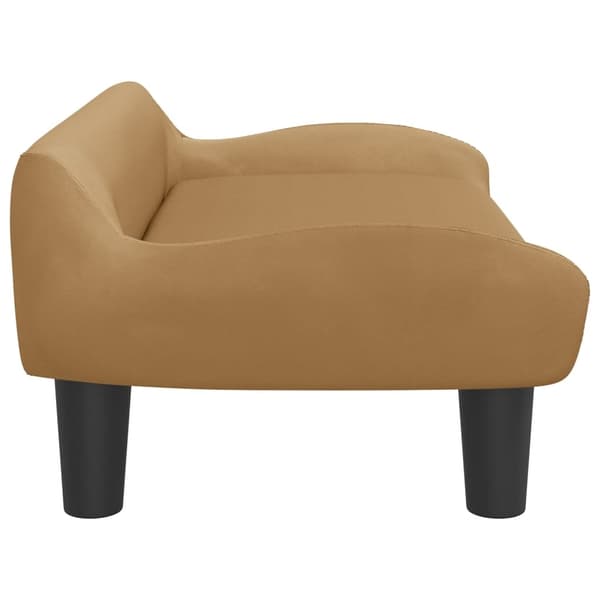 vidaXL Barnsoffa brun 70x40x24 cm sammet Brun