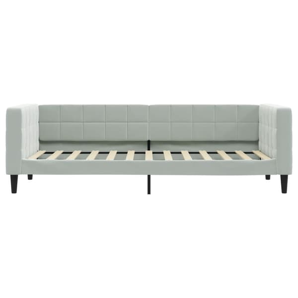 vidaXL Dagbädd ljusgrå 80x200 cm sammet Grå
