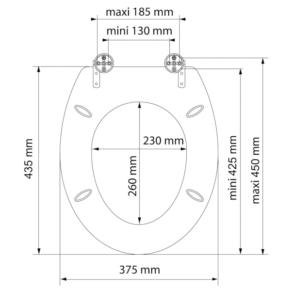 SCHÜTTE Toalettsits med mjuk stängning SPIRIT WHITE matt vit Vit