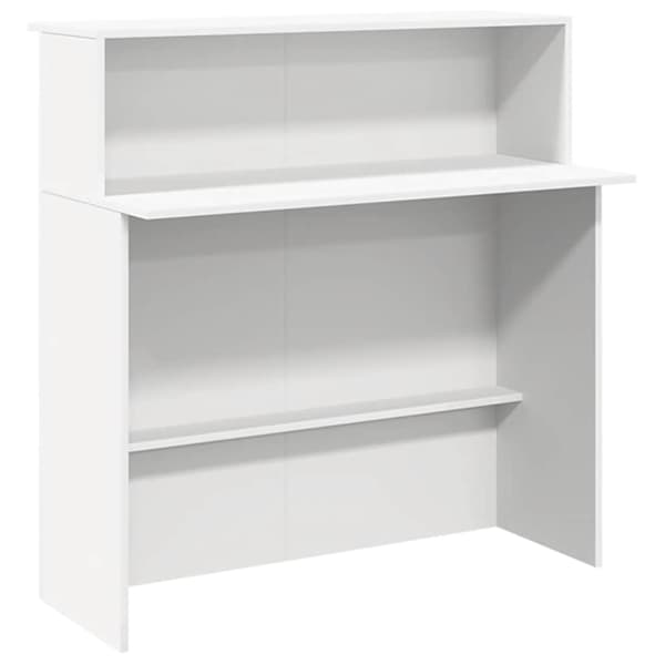 vidaXL Receptionsdisk vit 200x50x103,5 cm konstruerat trä Vit