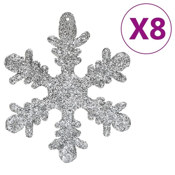 vidaXL Julgranskulor 111 delar silver polystyren Silver