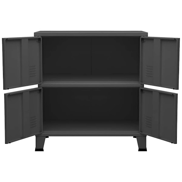 vidaXL Industriellt förvaringsskåp antracit 75x40x80 cm stål Antracit