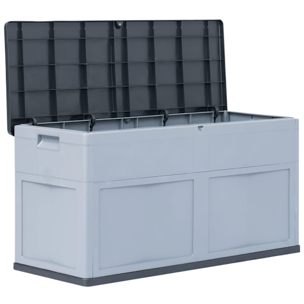 vidaXL Dynbox 320 liter grå svart grå