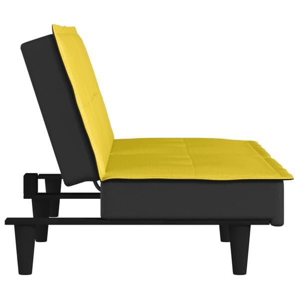 vidaXL Bäddsoffa ljusgul tyg Gul
