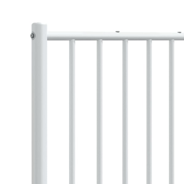 vidaXL Huvudgavel metall vit 140 cm Vit