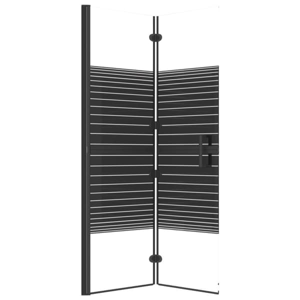 vidaXL Duschvägg fällbar ESG 80x140 cm svart