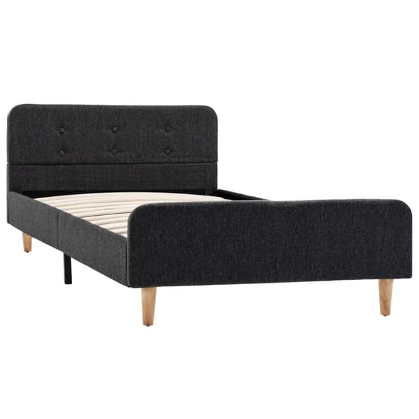 vidaXL Sängram mörkgrå säckväv 100x200 cm grå