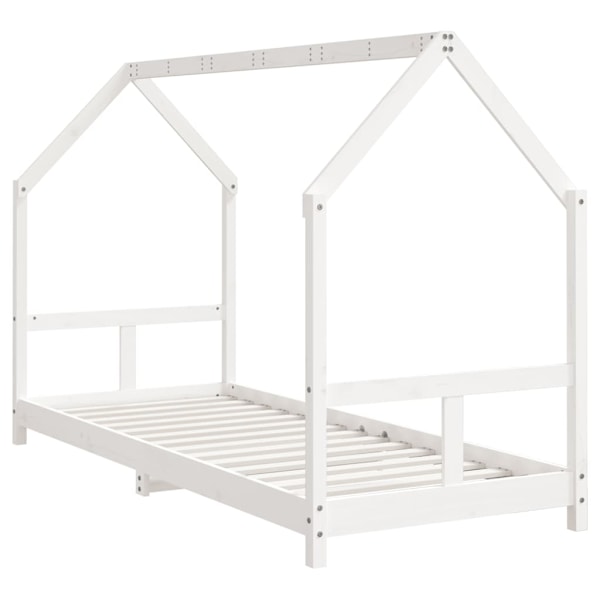 vidaXL Sängram för barnsäng vit 80x200 cm massiv furu Vit