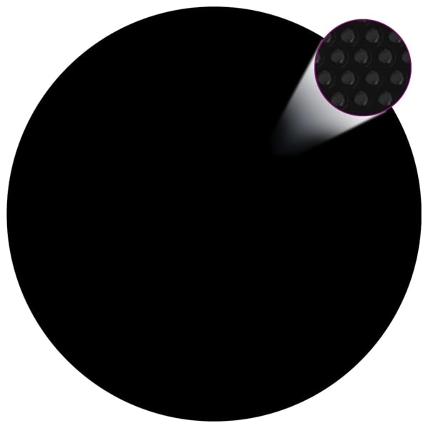 vidaXL Poolskydd svart 381 cm PE Svart