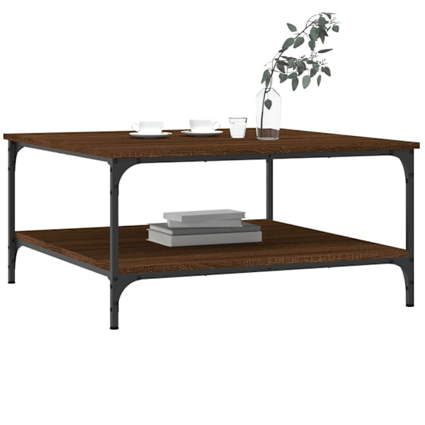 vidaXL Soffbord brun ek 80x80x40 cm konstruerat trä Brun