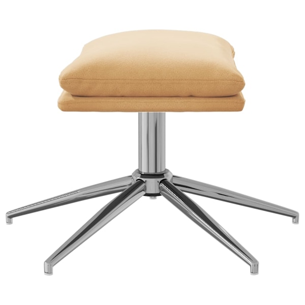 vidaXL Fotpall gräddvit 60x60x35 cm mikrofibertyg Kräm