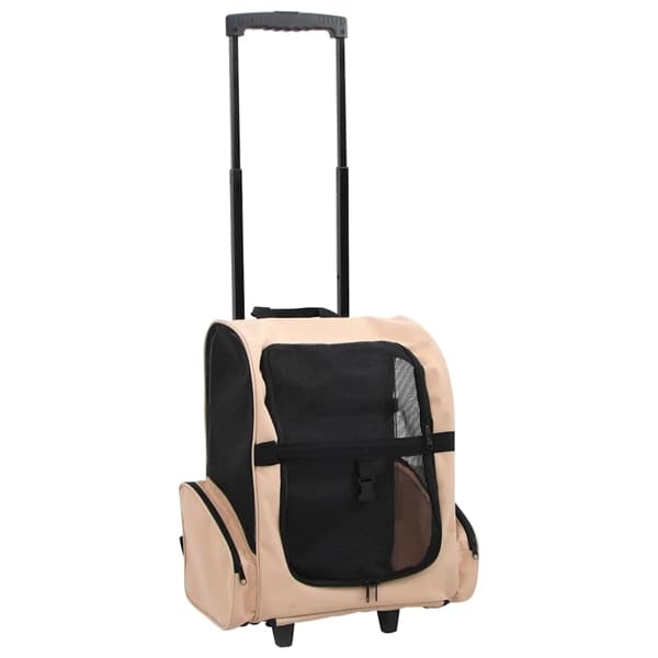 vidaXL Beige fällbar multifunktionell djurväska Beige