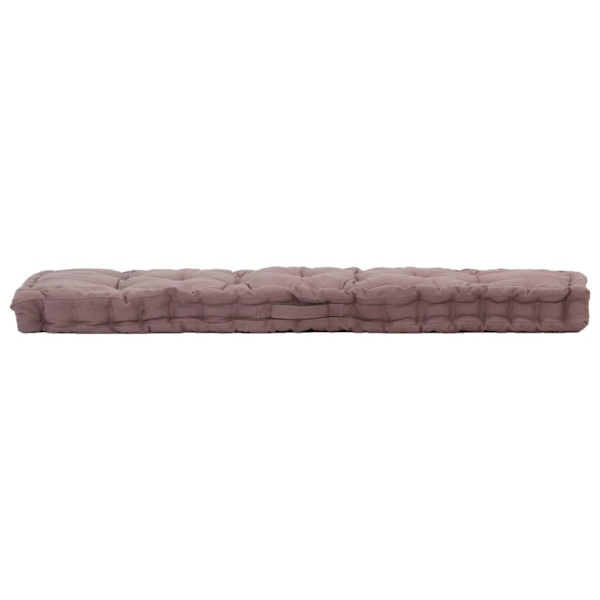 vidaXL Dyna till pallsoffa 2 st bomull taupe Taupe