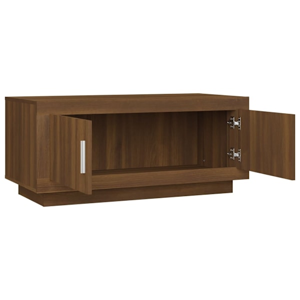 vidaXL Soffbord brun ek 102x50x45 cm konstruerat trä Brun