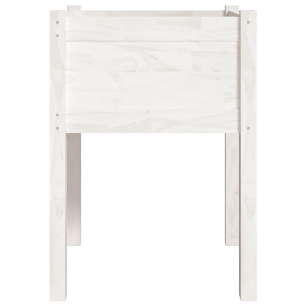 vidaXL Odlingslåda vit 50x50x70 cm massiv furu Vit
