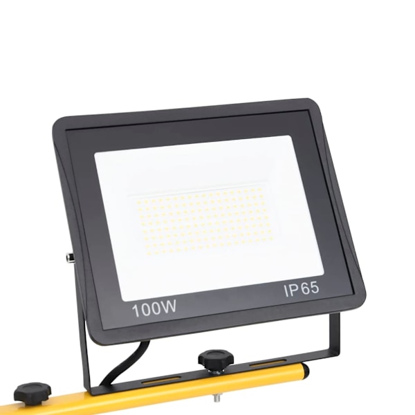 vidaXL Strålkastare med stativ 2x100 W LED kallvit Svart