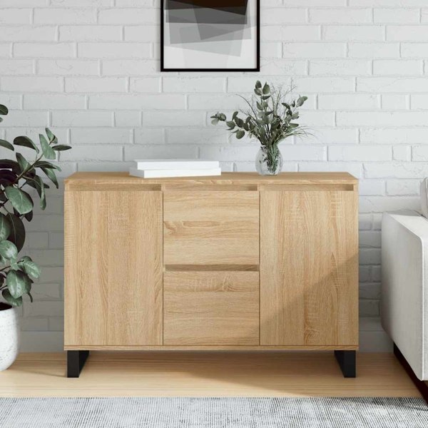 vidaXL Skänk sonoma-ek 104x35x70 cm konstruerat trä Brun
