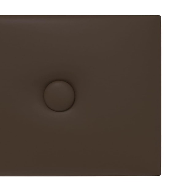 vidaXL Väggpaneler 12 st brun 90x15 cm konstläder 1,62 m² Brun