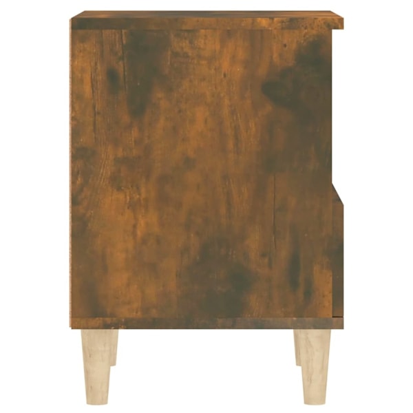 vidaXL Sängbord 2 st Rökfärgad ek 40x35x50 cm Brun