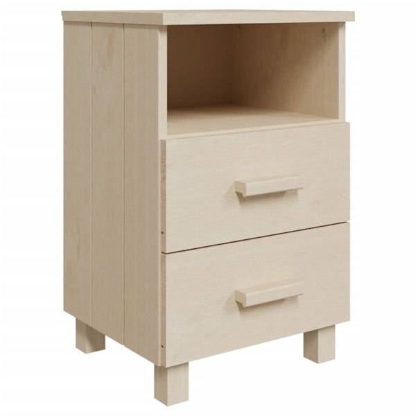 vidaXL Sängbord HAMAR 2 st honungsbrun 40x35x62 cm massivt trä Brun