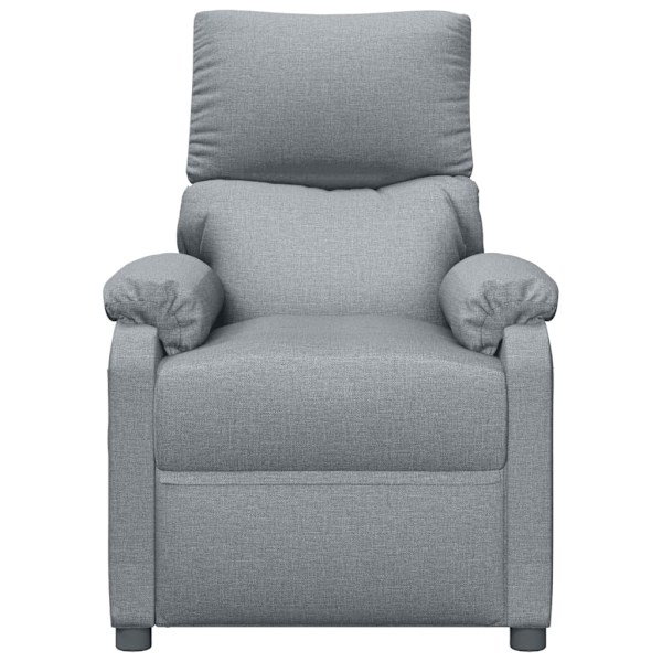 vidaXL Massagefåtölj ljusgrå tyg grå