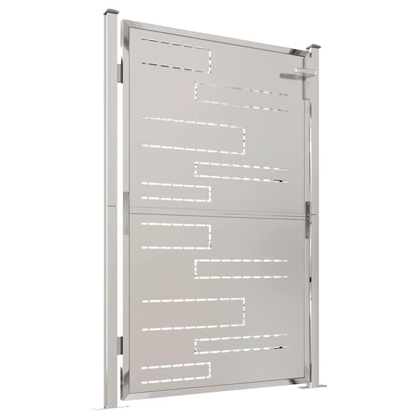 vidaXL Trädgårdsgrind 100x145 cm rostfritt stål Silver