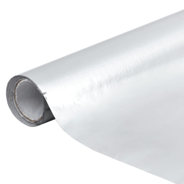 vidaXL Dekorplast silver högglans 500x90 cm PVC Silver