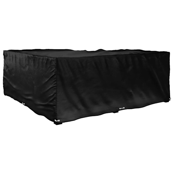 vidaXL Överdrag för utemöbler 16 ölj. 215x215x70cm L-format Svart