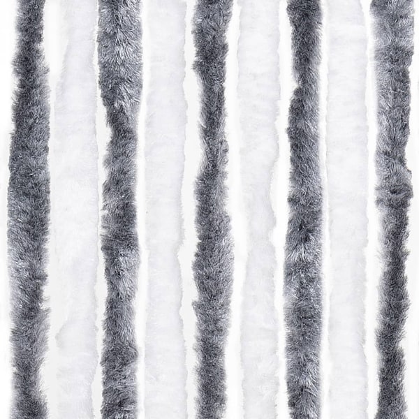 vidaXL Insektsdraperi grå och vit 100x220 cm chenille multifärg
