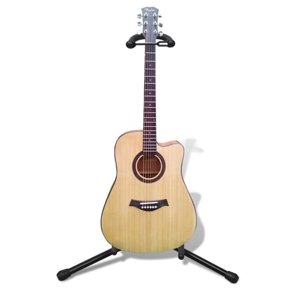 vidaXL Gitarrställ vikbar 66-80cm enkel Svart