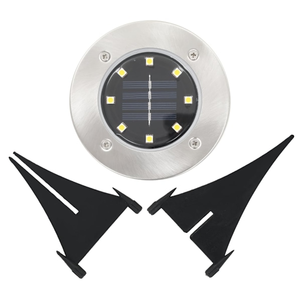 vidaXL Marklampor soldrivna 8 st LED vit Vit
