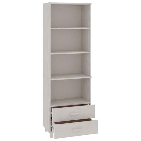 vidaXL Högskåp HAMAR vit 60x35x180 cm massiv furu Vit