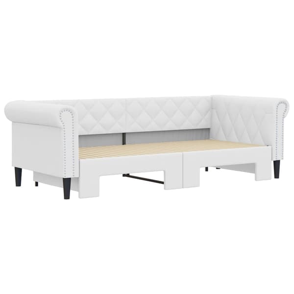vidaXL Dagbädd utdragbar vit 90x200 cm konstläder Vit