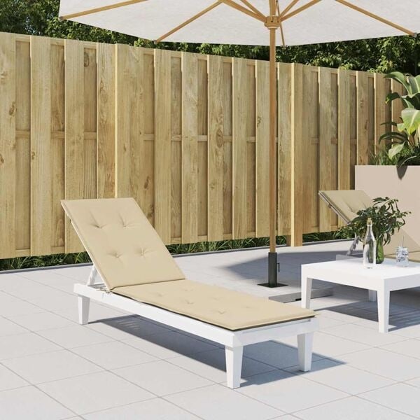 vidaXL Solsängsdyna beige (75+105)x50x4 cm Beige