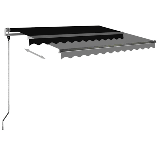 vidaXL Markis manuellt infällbar med LED 300x250 cm antracit Antracit