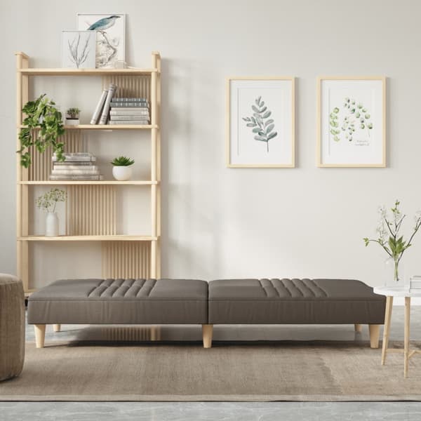 vidaXL Bäddsoffa taupe tyg Taupe