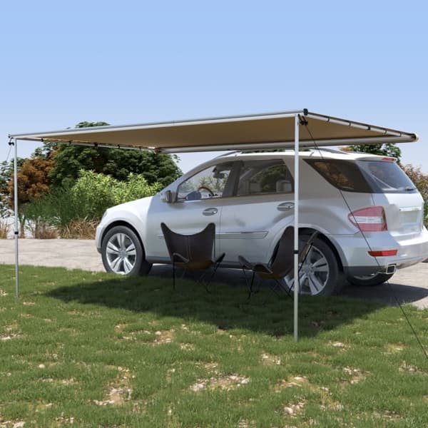 vidaXL Husvagnsmarkis 3,6x2,5x2,15 m beige Beige