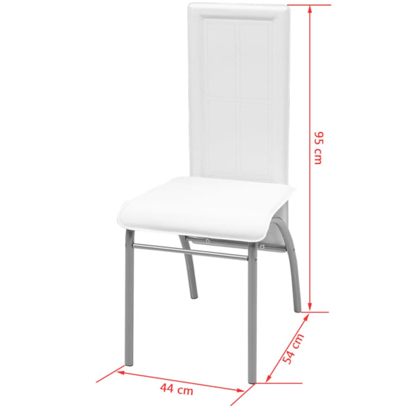 vidaXL Matbord och stolar 5 delar vit Vit