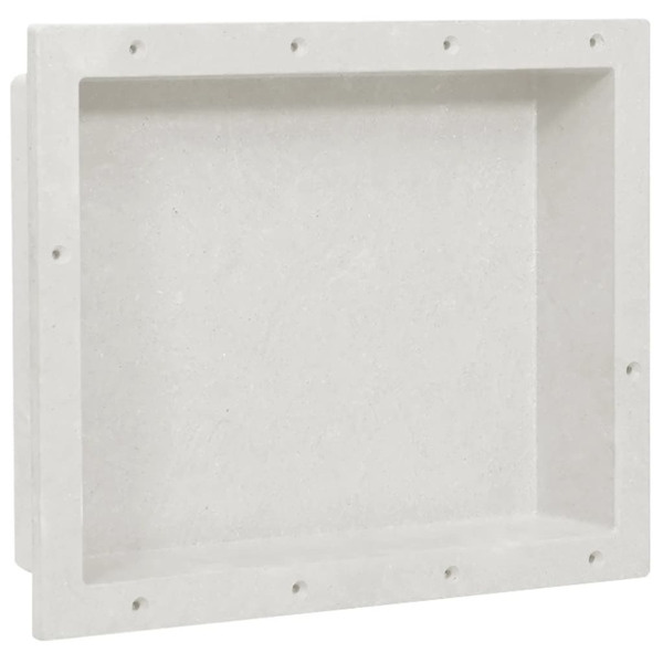 vidaXL Infälld duschhylla niche matt vit 41x51x10 cm Vit