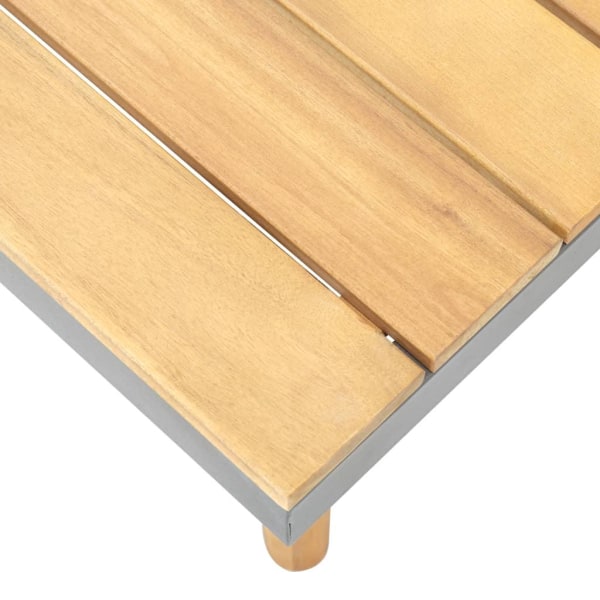 vidaXL Trädgårdsbord 60x60x31,5 cm massivt akaciaträ Brun